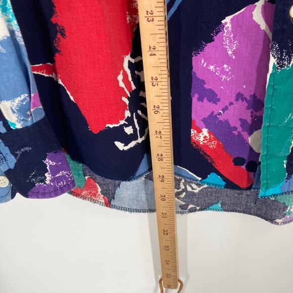 Vintage Wrangler 90’s Brushpopper Shirt Western Cowboy Cut Retro Multi Size XL - Picture 4 of 10